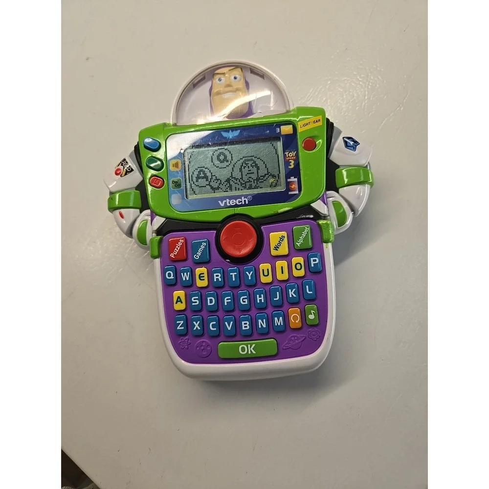 Vtech Buzz Lightyear Toy Story Handheld Learning Games Toy - Tested Working